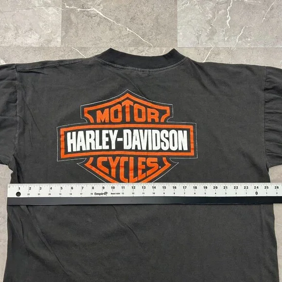 Vintage Harley Davidson Graphic Tee Mens XL Country Eagle Short Sleeve Black - Picture 8 of 10